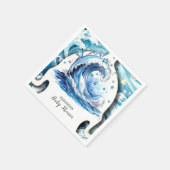 Whimsical Ocean Waves Baby shower Servet (Hoek)