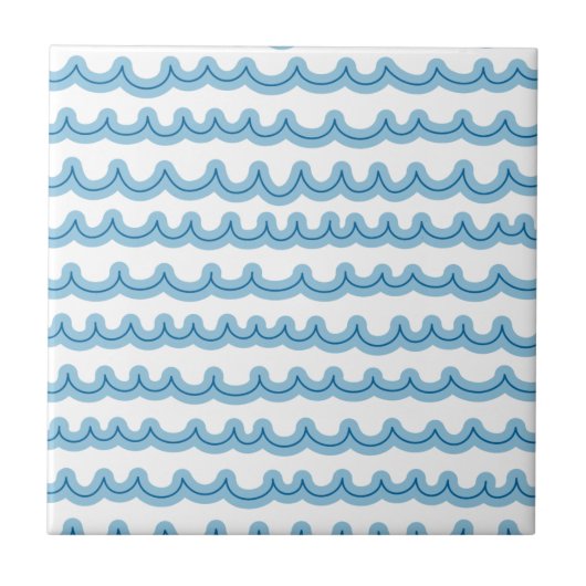 Whimsical Ocean Waves Tegeltje (Voorkant)