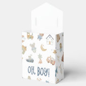 Whimsical Oh Boy Waterverf Doodle Baby shower Bedankdoosjes (Geopend)