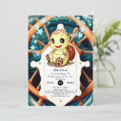 Whimsical Onder het Zee Turtle Verjaardag Kaart (Staand voorkant)