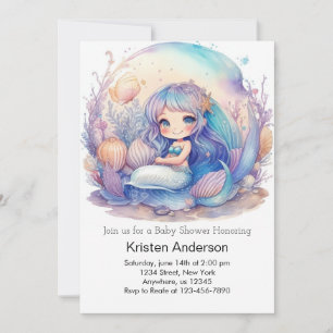 Whimsical Onderwater Avontuur Zeemeermin Baby show Kaart