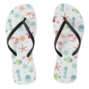 Whimsical onderwater zeedieren teenslippers