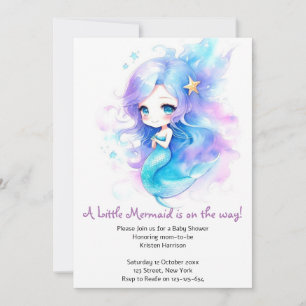 Whimsical Onderwater Zeemeermin Baby shower Kaart