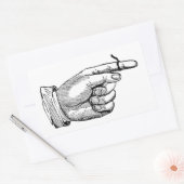 Whimsical  Onthouden String op Finger Refrig Rechthoekige Sticker (Envelop)