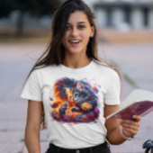 Whimsical Ontmoeting: Kitten en Muis T-shirt