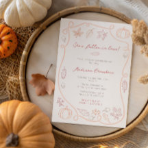 Whimsical Oranje rode Herfst in liefde Vrijgezelle