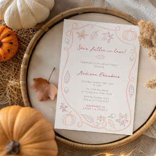 Whimsical Oranje rode Herfst in liefde Vrijgezelle Kaart