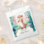 Whimsical Otter Baby shower Bedankzakje (Geknipt)