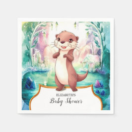 Whimsical Otter Baby shower Servet