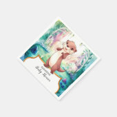 Whimsical Otter Baby shower Servet (Hoek)