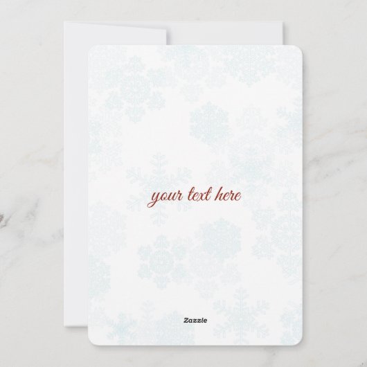 Whimsical Our First KerstWinter Wreate Feestdagenkaart (Achterkant)