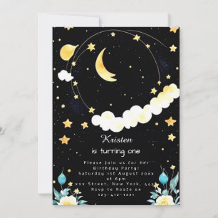 Whimsical Outer Space Kids Verjaardag Kaart