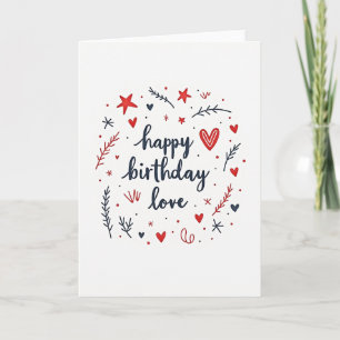 Whimsical Ovale Verjaardagskaart Kaart
