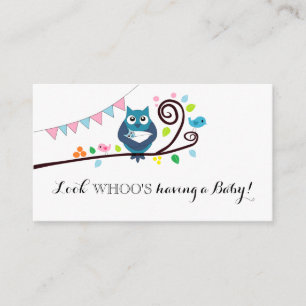 Whimsical Owl Baby shower Ticket Invitation Informatiekaartje