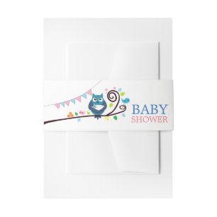 Whimsical Owl Baby shower Uitnodigingen Wikkel