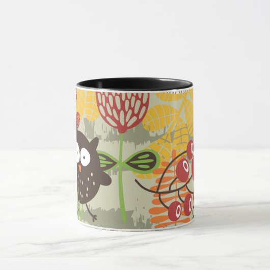 Whimsical owl Mug (Centre)