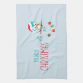 Whimsical Owl Ornamenten Branch Theedoek (Verticaal)