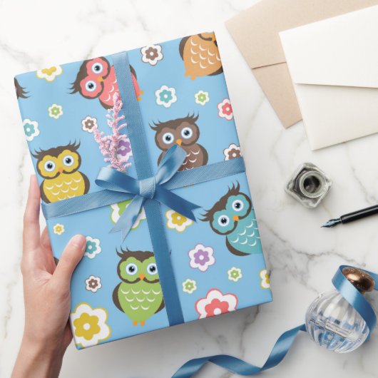 Whimsical Owl Patroon Cadeaupapier (Geschenken)