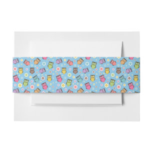 Whimsical Owl Patroon Uitnodigingen Wikkel