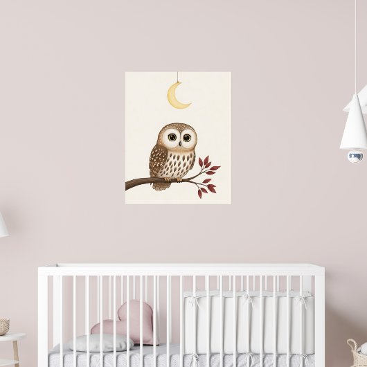 Whimsical Owl Woodland Nursery Poster (Kinderkamer 2)