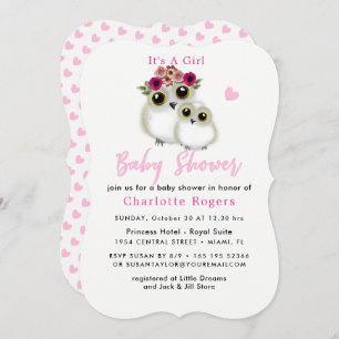 Whimsical Ownership Cute Baby shower Pink Kaart
