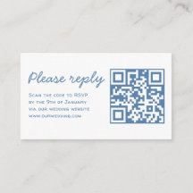 Whimsical paar ringen Doodle RSVP QR Code Huwelijk