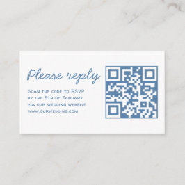 Whimsical paar ringen Doodle RSVP QR Code Huwelijk Informatiekaartje