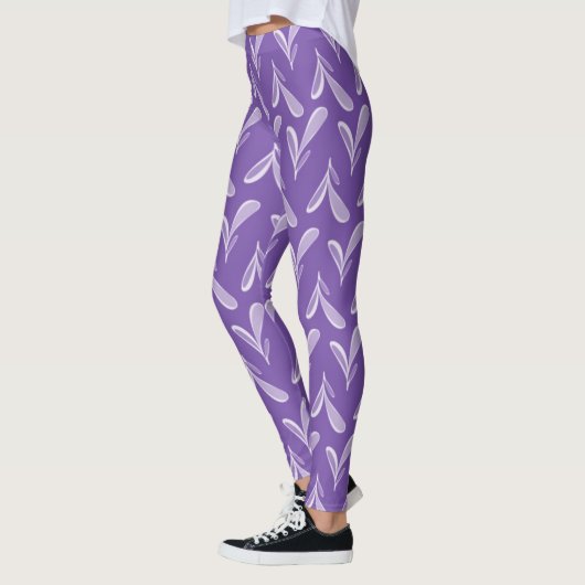 Whimsical Paarse Hart Leggings (Links)