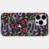 Whimsical Paarse Snake & Botanical – gepersonalise Case-Mate iPhone Case (Achterkant (horizontaal))