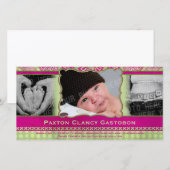 Whimsical Paisley Urban & Hip Baby aangekondigd Aankondiging (Voorkant / Achterkant)