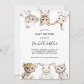 Whimsical Pajama Parade: Baby Shower Invitation (Devant)