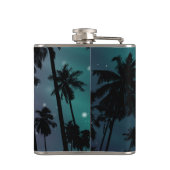 Whimsical Palm Trees and Starry Night Personalised Heupfles (Achterkant)