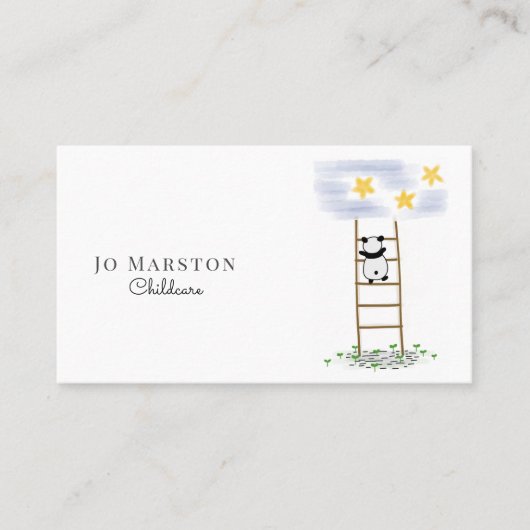 Whimsical Panda Bear Carte de visite de garde d'en (Devant)