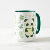    Whimsical Panda Heart Ceramic Mug (Devant droit)