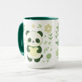    Whimsical Panda Heart Ceramic Mug (Devant gauche)