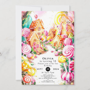 Whimsical Paradise Candyland Verjaardag Kaart