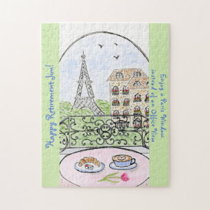 Whimsical Parijs Eiffeltoren PENSIOEN Legpuzzel