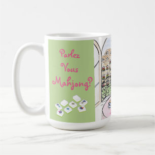 Whimsical Parijs en Eiffeltoren MAHJONG Koffiemok