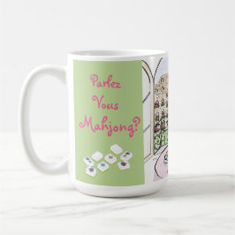 Whimsical Paris and Eiffel Tower MAHJONG Koffiemok