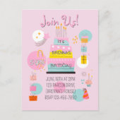 Whimsical Partytime Kids Brithday Invitation (Devant)