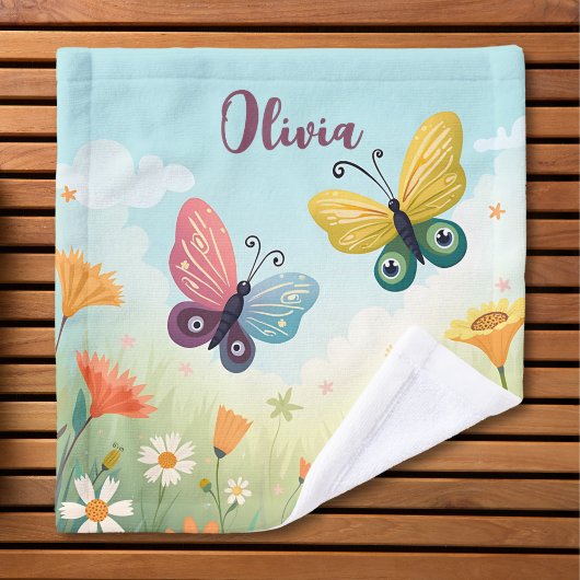 Whimsical Pastel Butterfly Garden