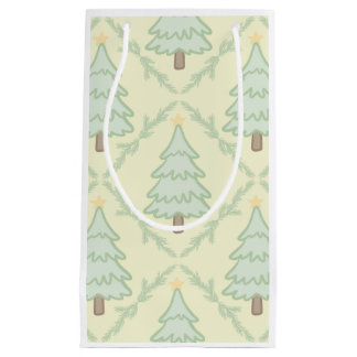 🎁 Whimsical Pastel Christmas Gift Bag  Klein Cadeauzakje