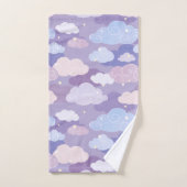 Whimsical Pastel Clouds et étoiles Motif (Serviette à main)