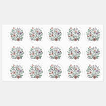 Whimsical Pastel Floral Wildflower Sticker