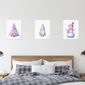 Whimsical Pastel Kerstmis Print Set (Slaapkamer)