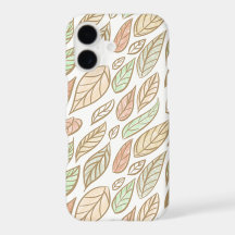 Whimsical Pastel Leaf Art Protective Phone Case