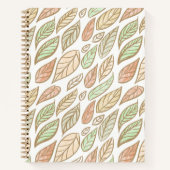 Whimsical Pastel Leaf Drift Pattern  Notitieboek (Voorkant)