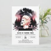 Whimsical Pastel Lion Verjaardag Kaart (Staand voorkant)