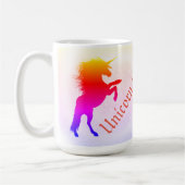 Whimsical Pastel Rainbow Unicorn café Mug (Gauche)