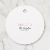 Whimsical Pastel Regenboog Zo Heldere Verjaardag Bedankjes Labels (Achterkant)